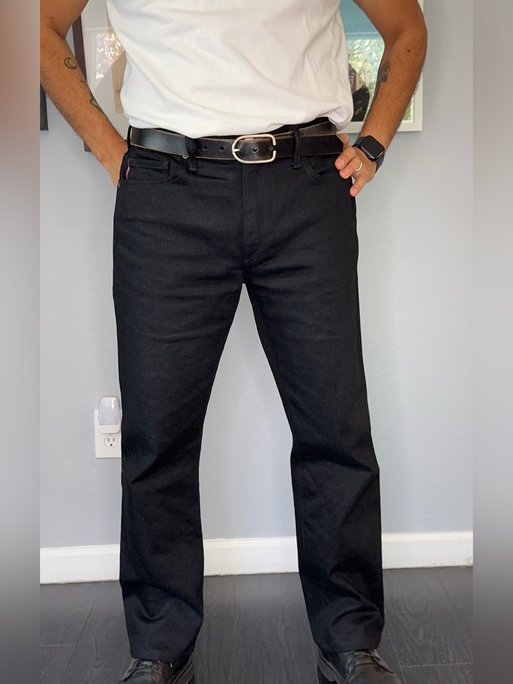 Hiroshi Kato The Hammer Straight Black Raw Selvedge Jeans 34x30